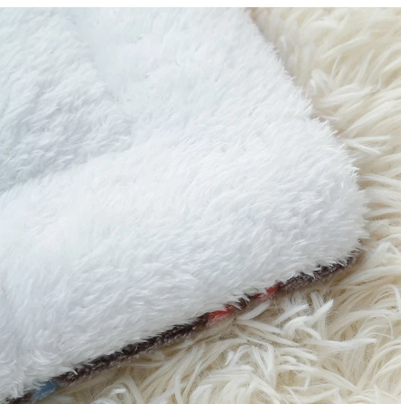 🛏️ Flannel Pet Sleeping Mat – Soft Cushion Bed for Dogs & Cats
