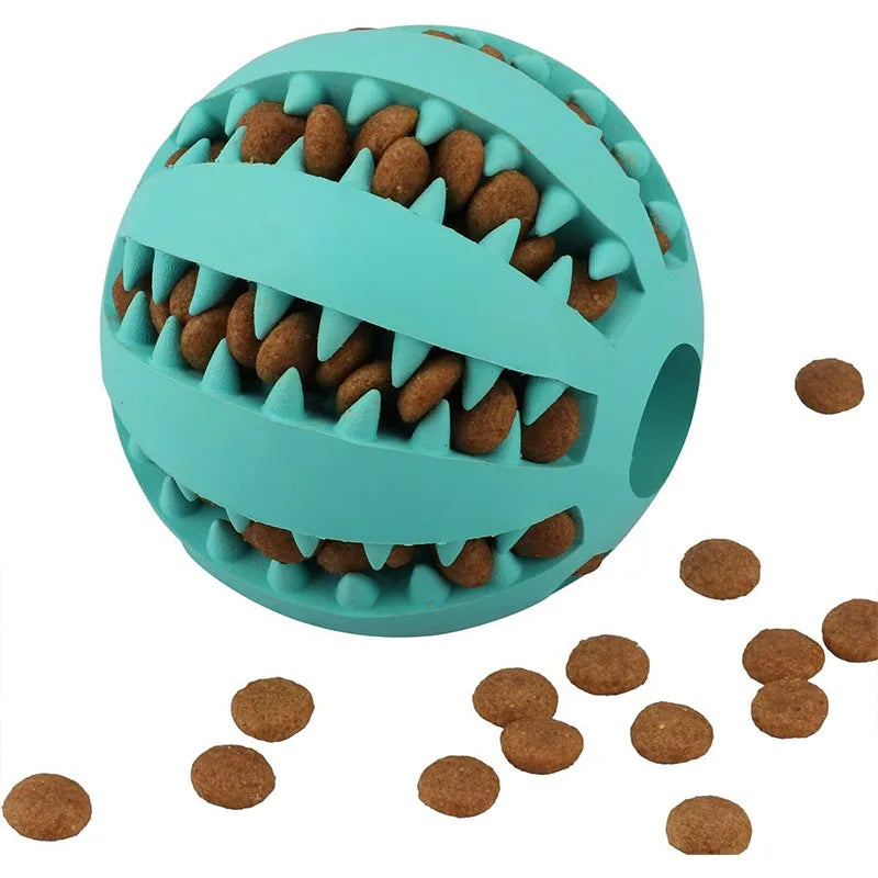 🎾 Interactive Rubber Chew Ball – Treat-Dispensing Toy for Dogs & Cats