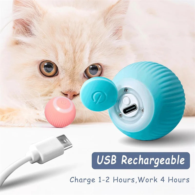 ⚡ Smart Interactive Dog and Cat Toy Ball – USB Rechargeable Moving & Bouncing Ball for Pets