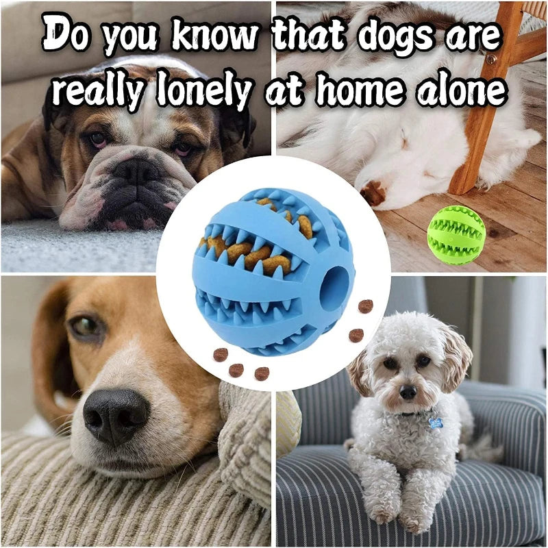 🎾 Interactive Rubber Chew Ball – Treat-Dispensing Toy for Dogs & Cats