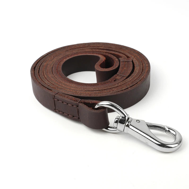:  🐾 Durable Leather Dog Leash – Heavy-Duty Outdoor Lead for Medium & Large Dogs