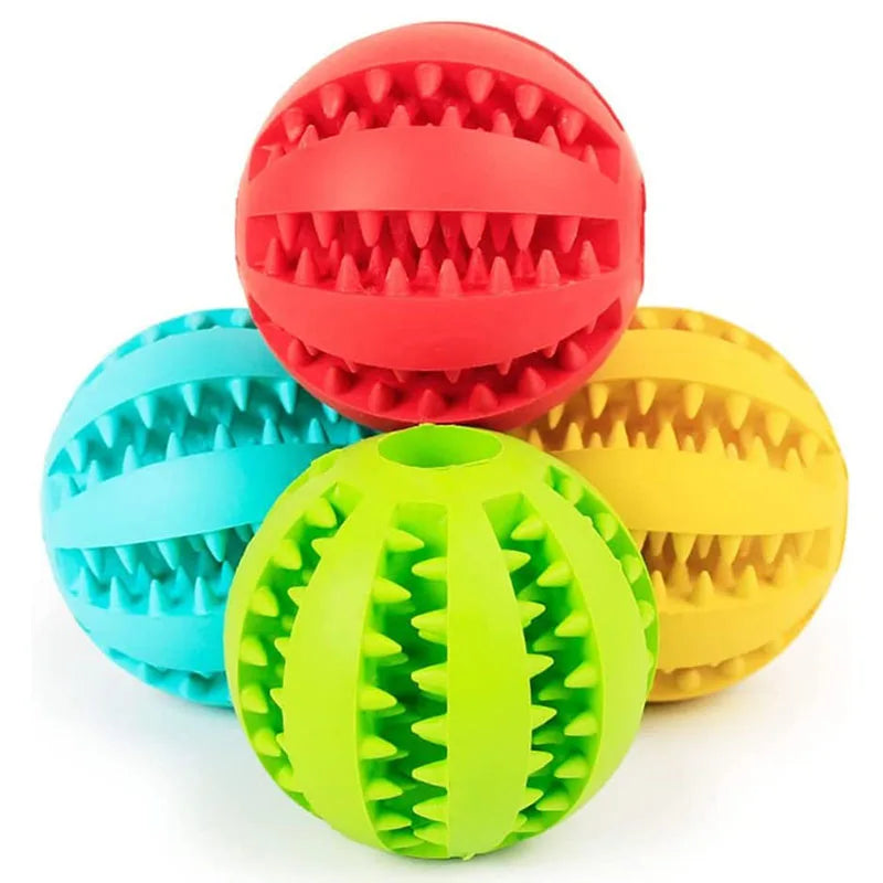 🎾 Interactive Rubber Chew Ball – Treat-Dispensing Toy for Dogs & Cats
