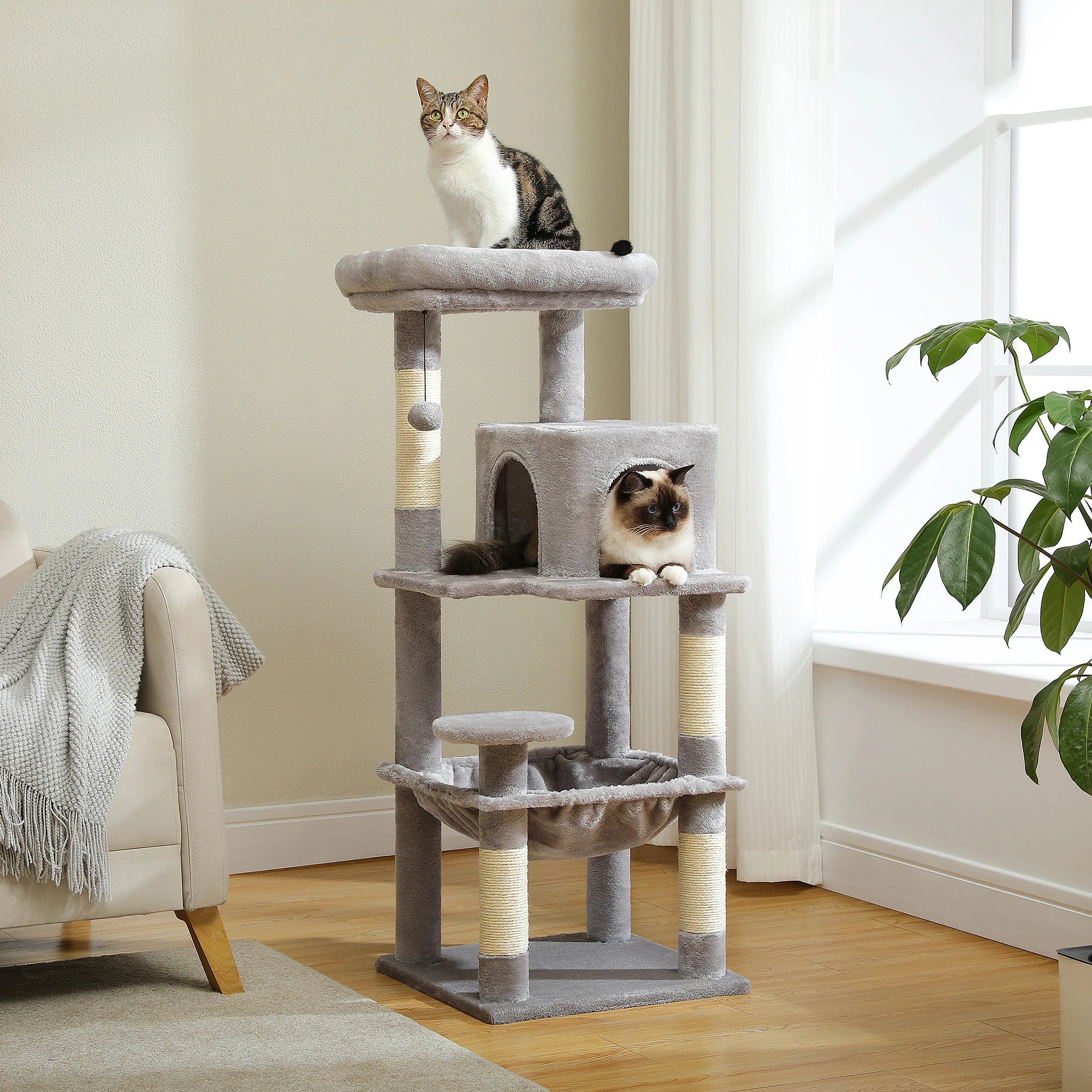 🐱 Multi-Level Luxury Cat Tree – Scratching Post Tower with Condo House for Indoor Cats