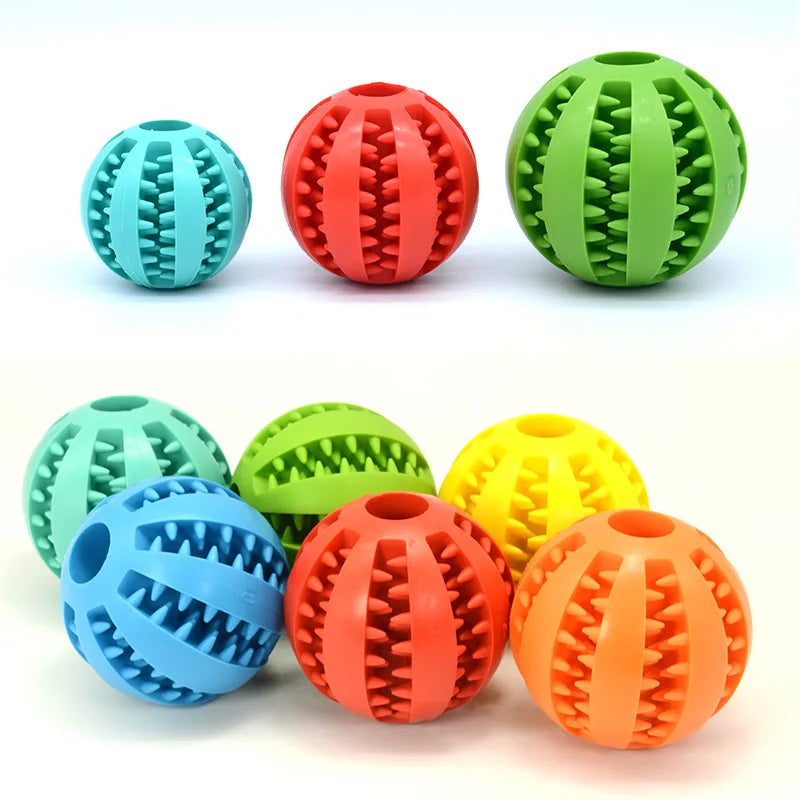 🐾 Silicone Interactive Dog Chew Ball – Bite-Resistant and Tooth-Cleaning Toy (5/6/7cm Sizes)