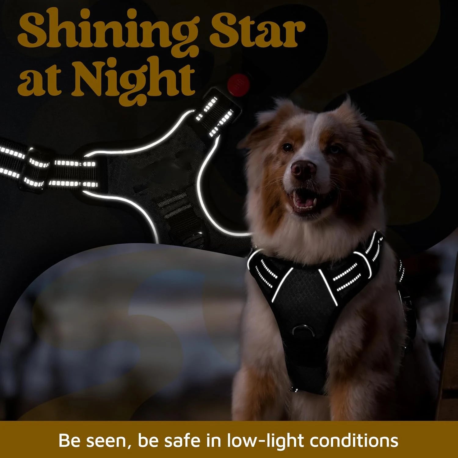 🐾 No-Pull Reflective Dog Harness – Easy-Control Vest for Medium and Large Dogs