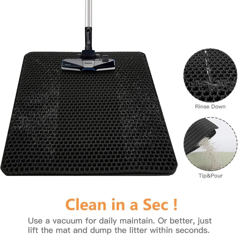 🧼 Waterproof Double-Layer Cat Litter Mat – Trapping Mat for Cleaner Floors