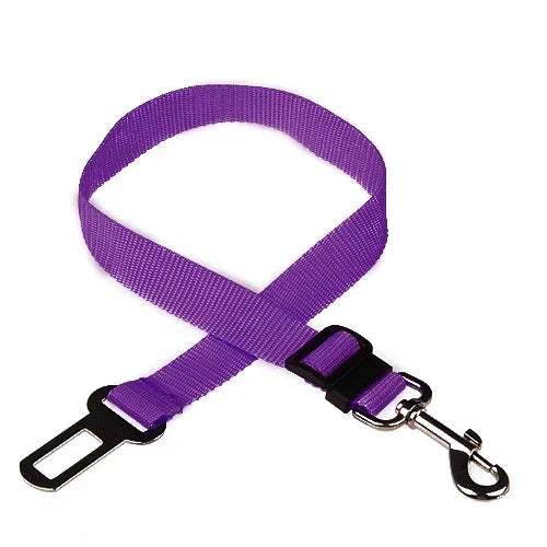 🚗 Adjustable Pet Car Seat Belt – Safety Harness Lead Clip for Dogs & Cats