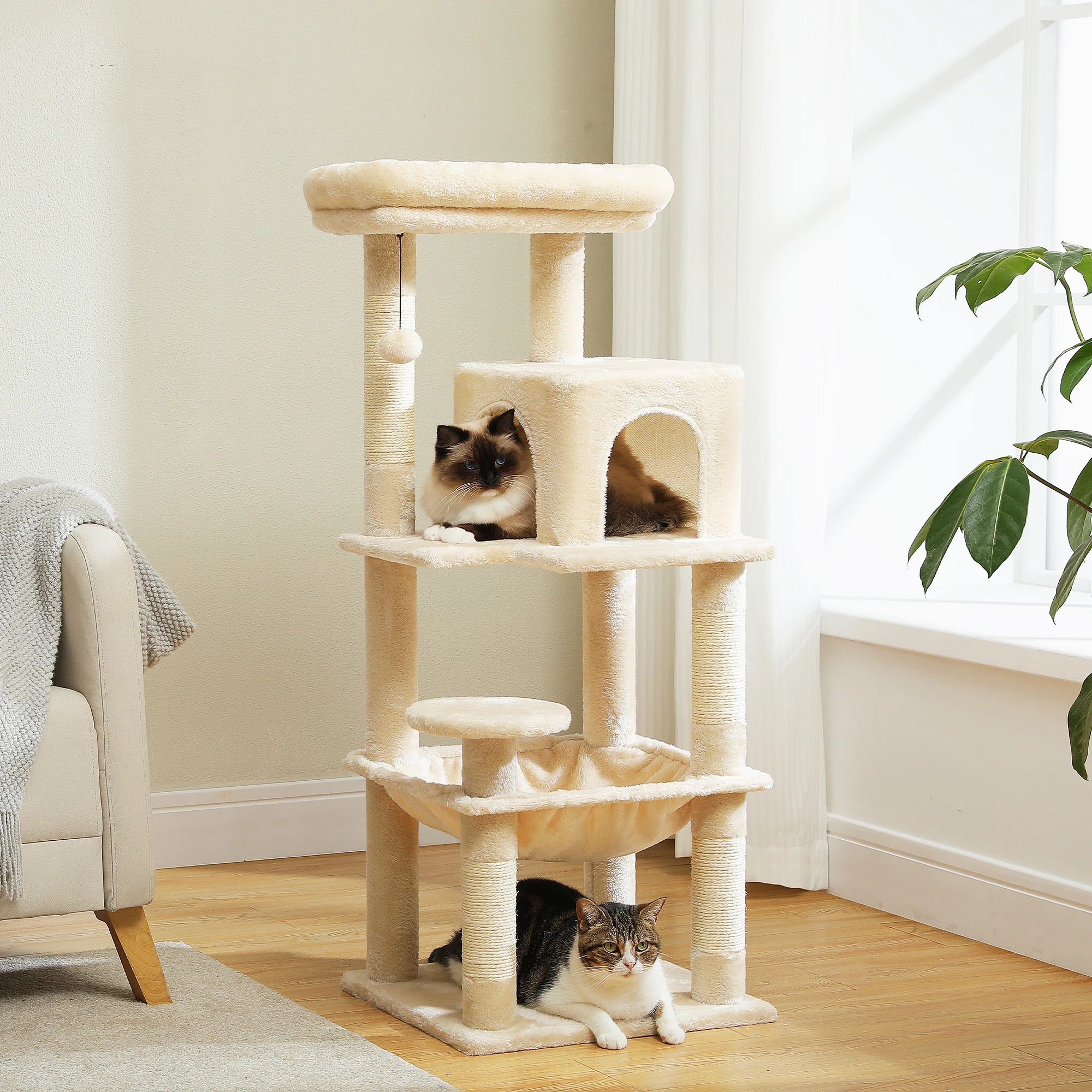 🐱 Multi-Level Luxury Cat Tree – Scratching Post Tower with Condo House for Indoor Cats