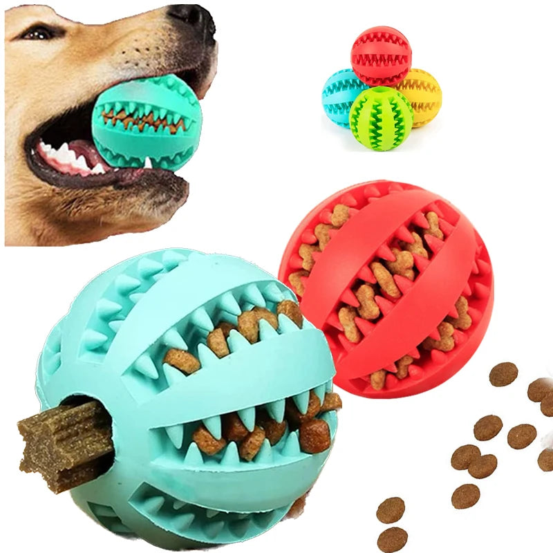🎾 Interactive Rubber Chew Ball – Treat-Dispensing Toy for Dogs & Cats