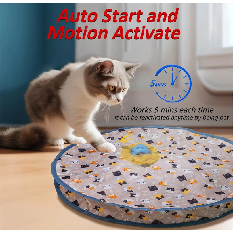 🐱 Motion-Activated Rolling Cat Toy – Fast Hide and Seek Fun for Cats