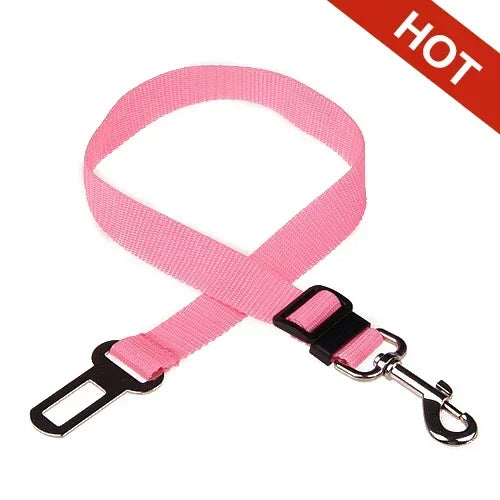 🚗 Adjustable Pet Car Seat Belt – Safety Harness Lead Clip for Dogs & Cats