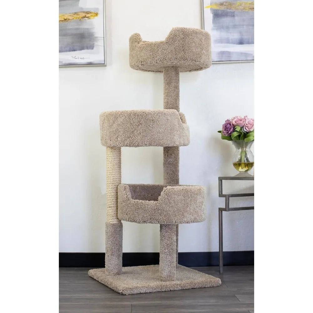 🏰 Deluxe Multi-Level Cat Tower – Spacious Tree for Large Cats with Perches & Scratching Posts