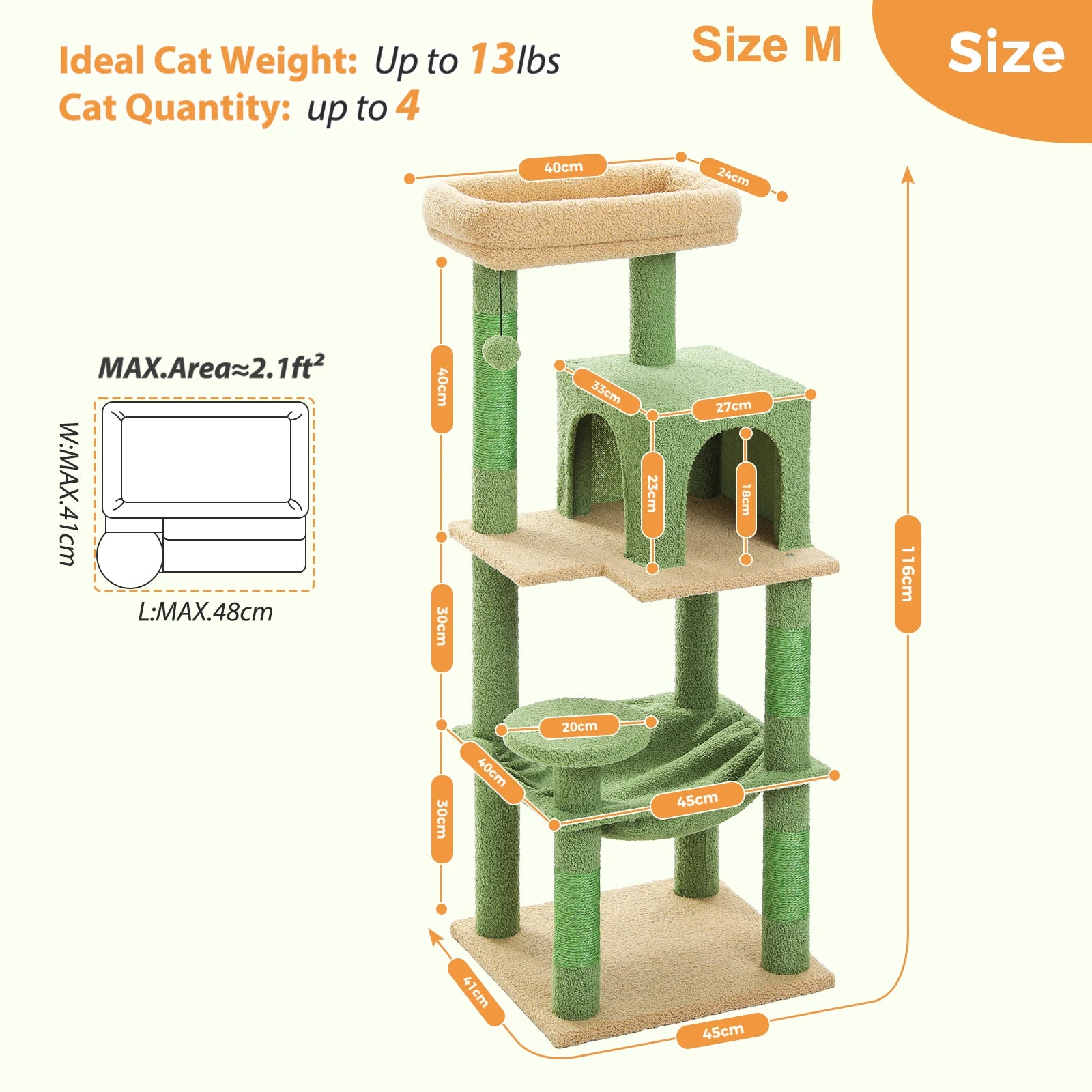 🐱 Multi-Level Luxury Cat Tree – Scratching Post Tower with Condo House for Indoor Cats