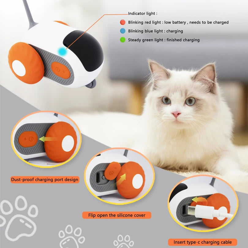 🚗 Smart Interactive Pet Car Toy – Remote-Controlled Fun for Cats and Dogs