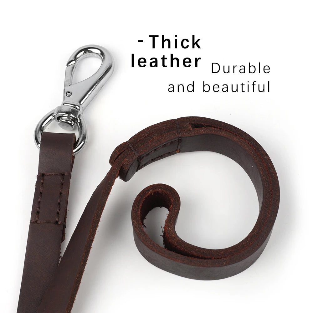 :  🐾 Durable Leather Dog Leash – Heavy-Duty Outdoor Lead for Medium & Large Dogs