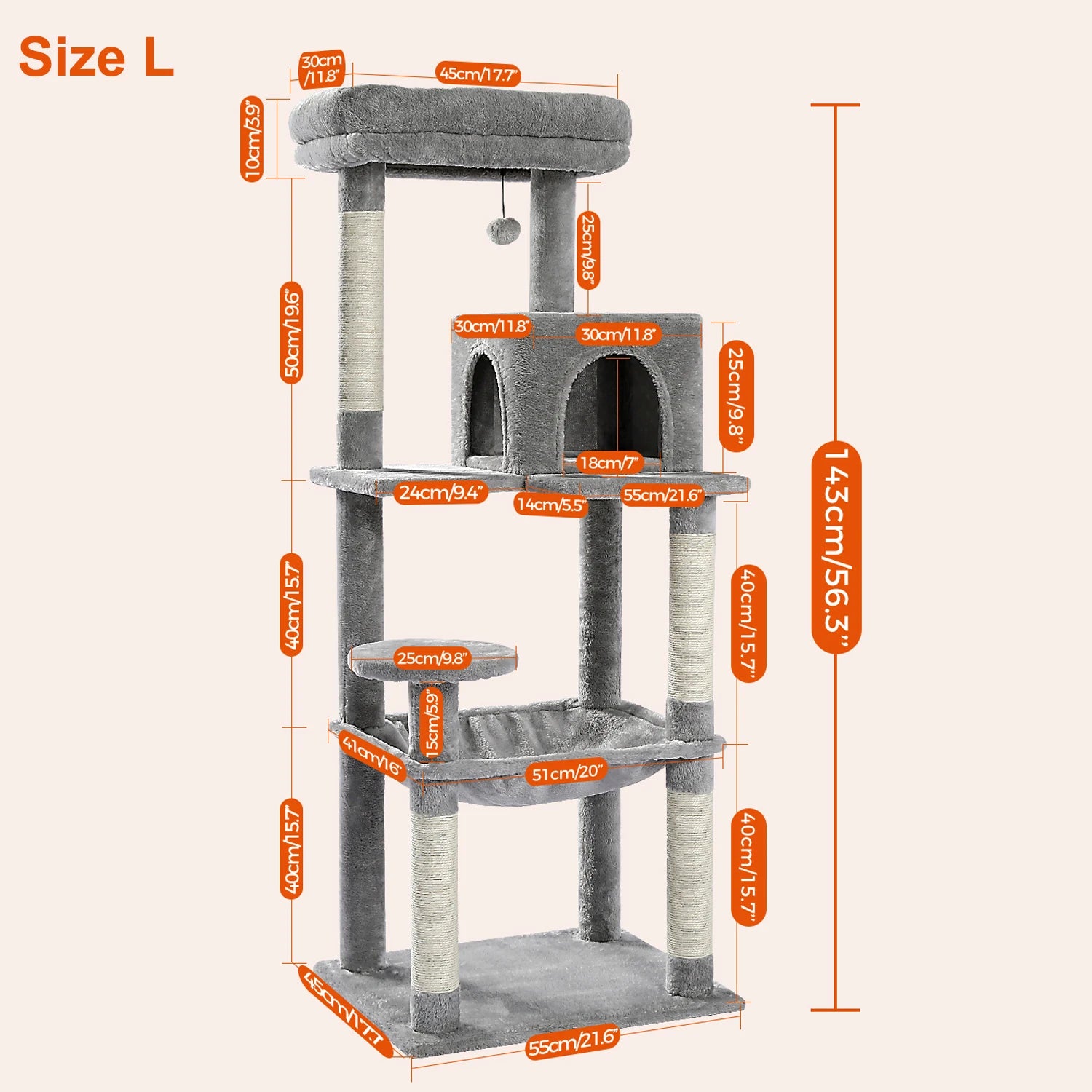 🐱 Multi-Level Luxury Cat Tree – Scratching Post Tower with Condo House for Indoor Cats