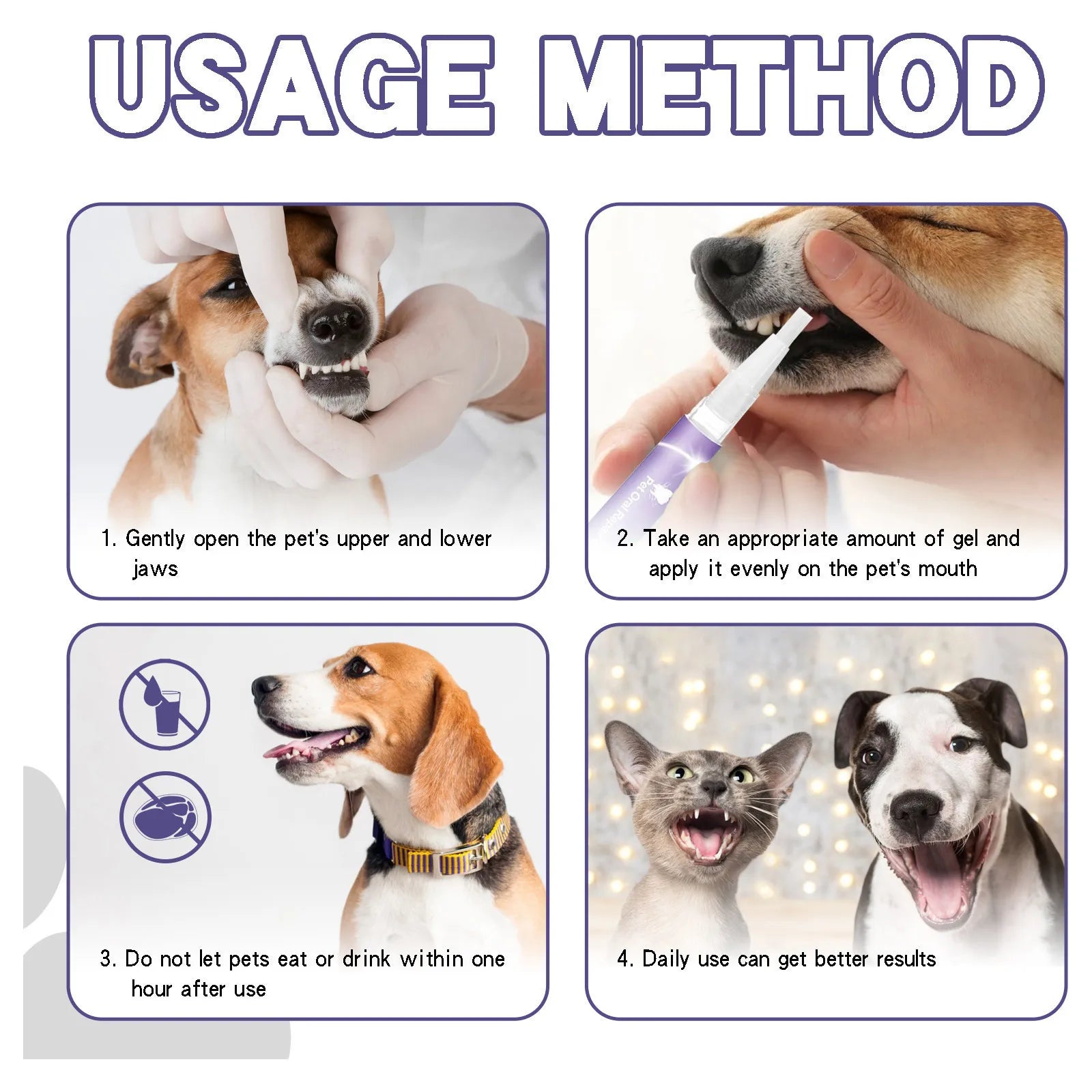 3ml Pet Oral Gel – No-Brush Dental Care for Dogs & Cats