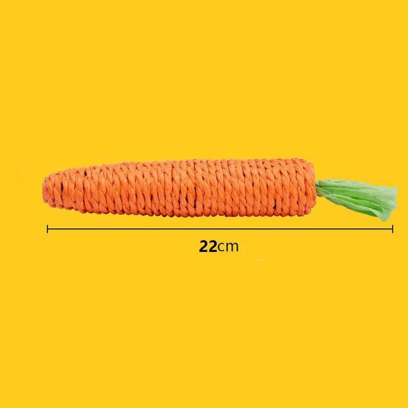 🥕 Audible Carrot Cat Toy – Tickling Molar Stick & Scratching Fun for Cats & Kittens