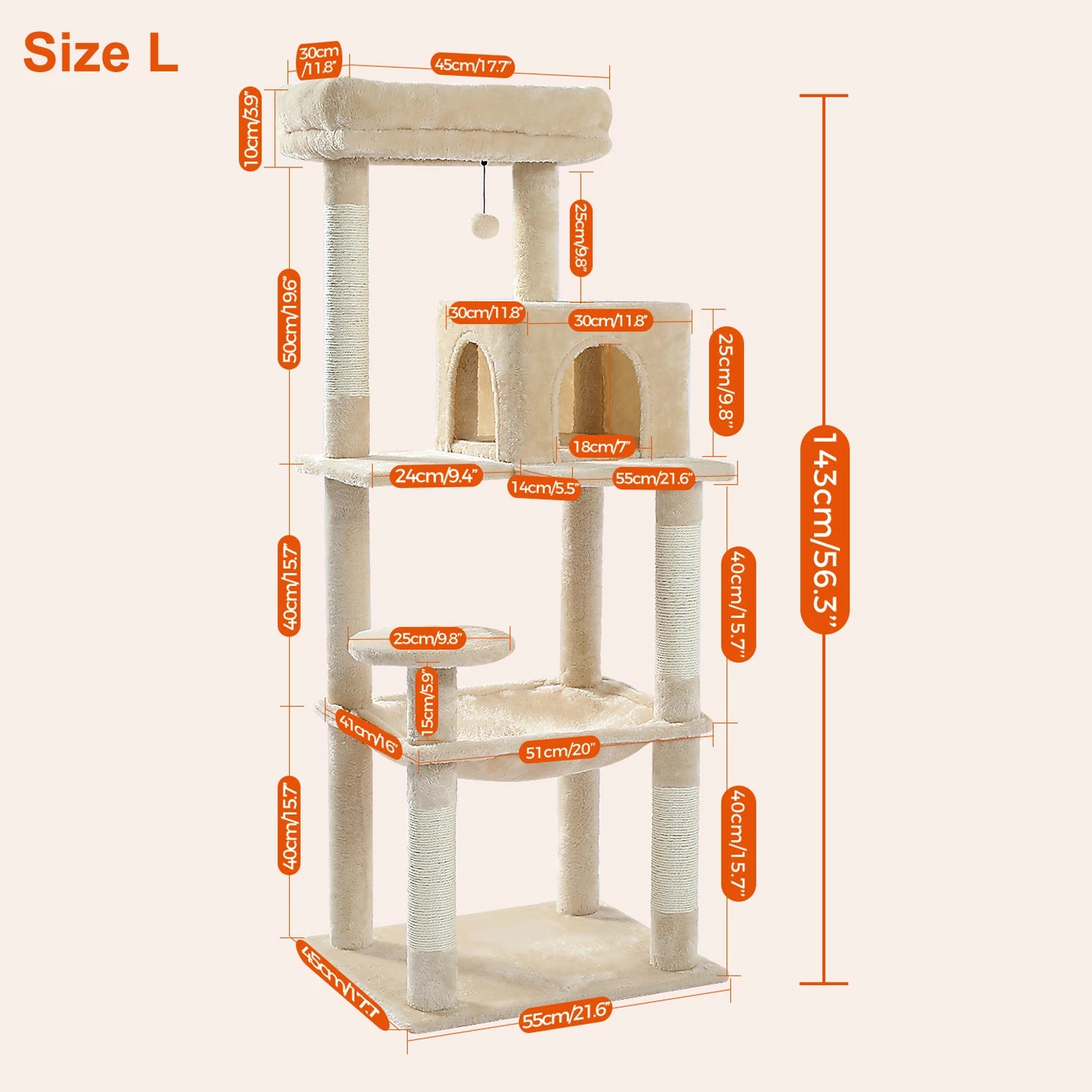 🐱 Multi-Level Luxury Cat Tree – Scratching Post Tower with Condo House for Indoor Cats