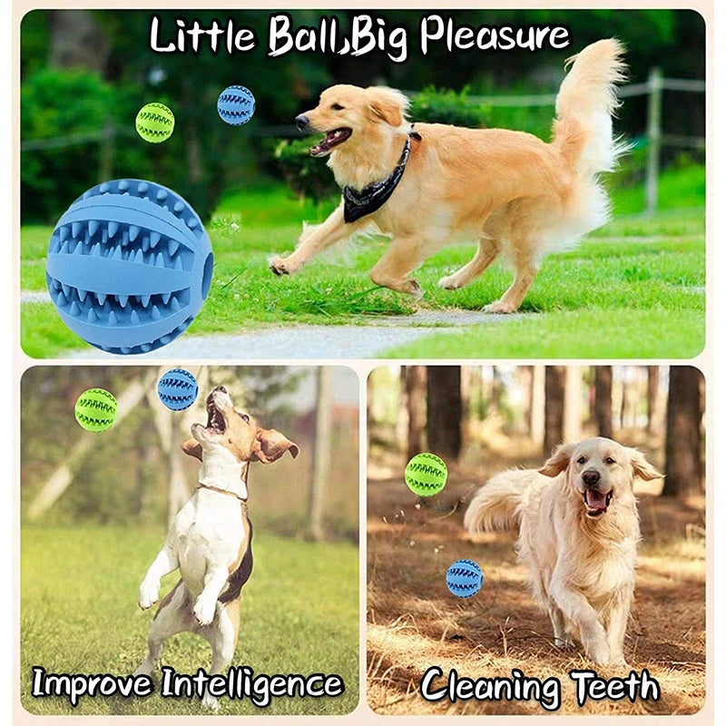 🎾 Interactive Rubber Chew Ball – Treat-Dispensing Toy for Dogs & Cats