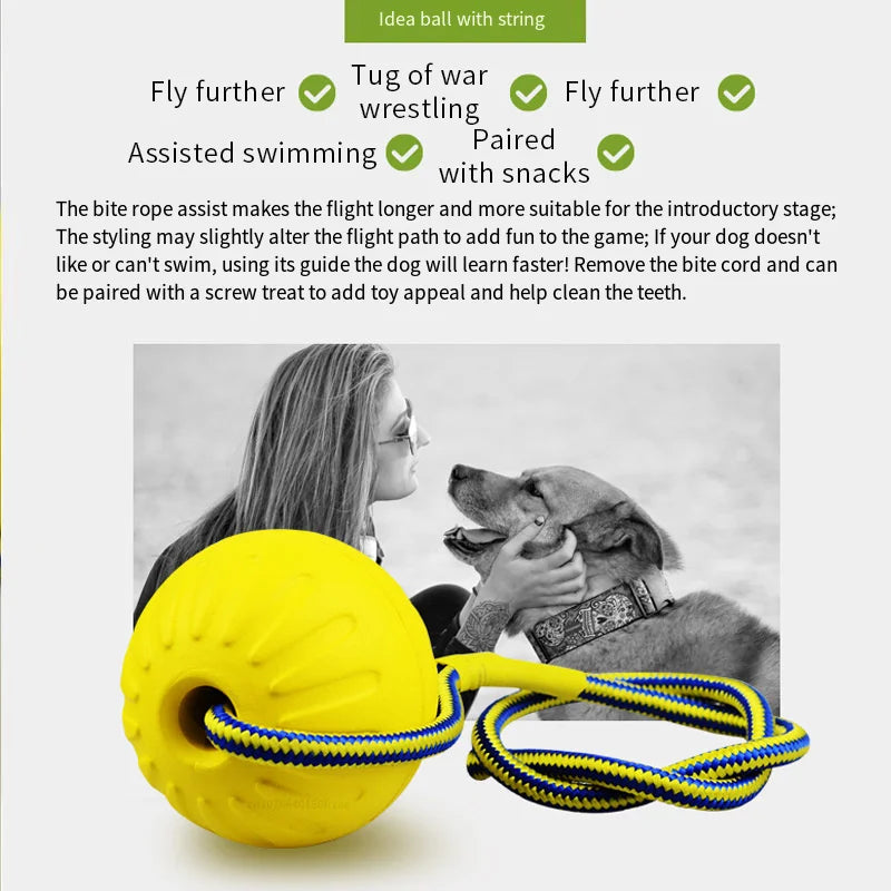 🦴 Indestructible Solid Rubber Dog Ball – 7/9cm Training & Chew Toy for All Dog Sizes