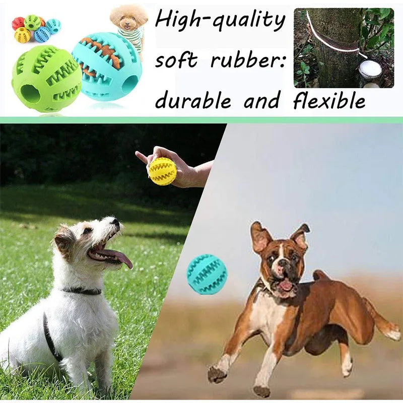 🎾 Interactive Rubber Chew Ball – Treat-Dispensing Toy for Dogs & Cats
