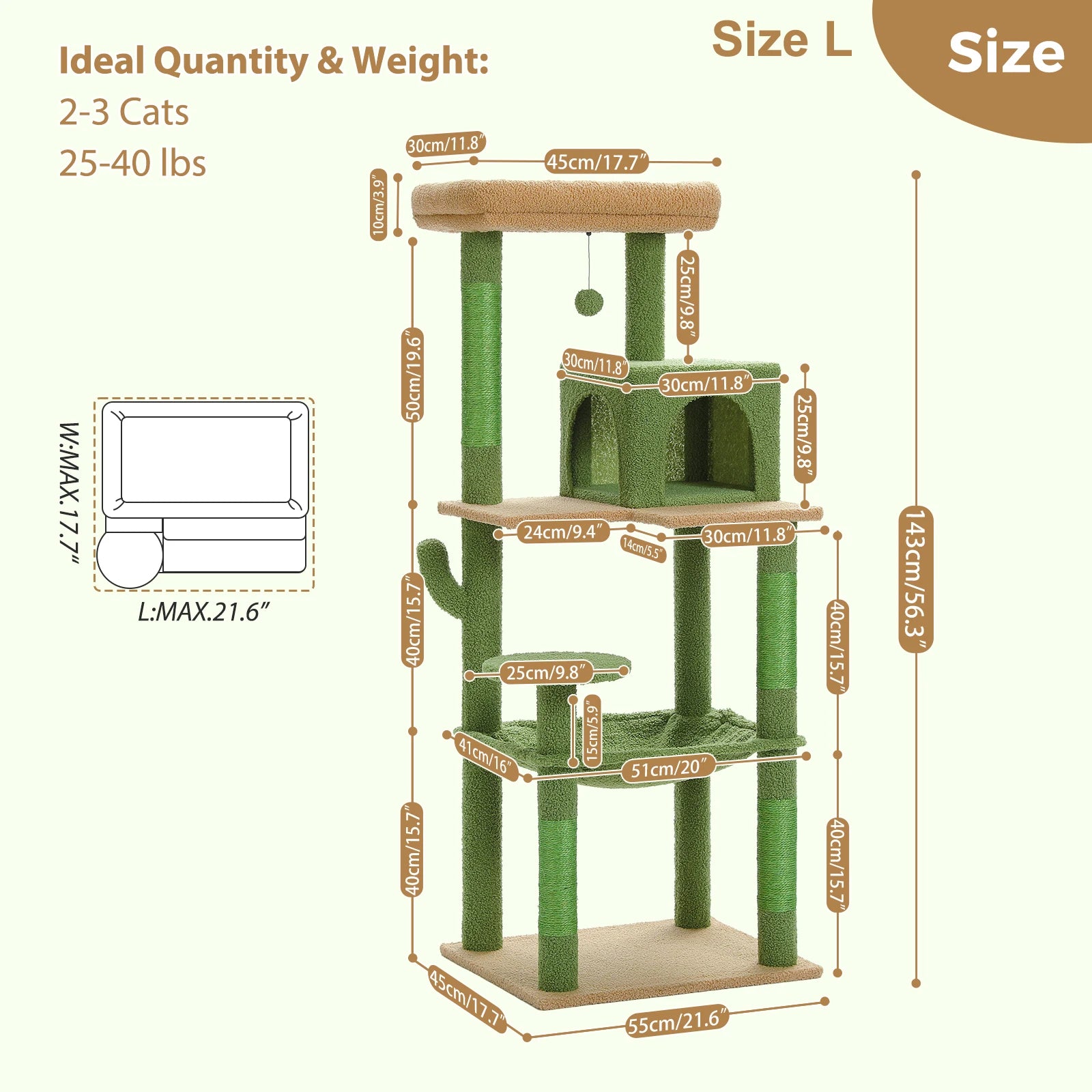 🐱 Multi-Level Luxury Cat Tree – Scratching Post Tower with Condo House for Indoor Cats