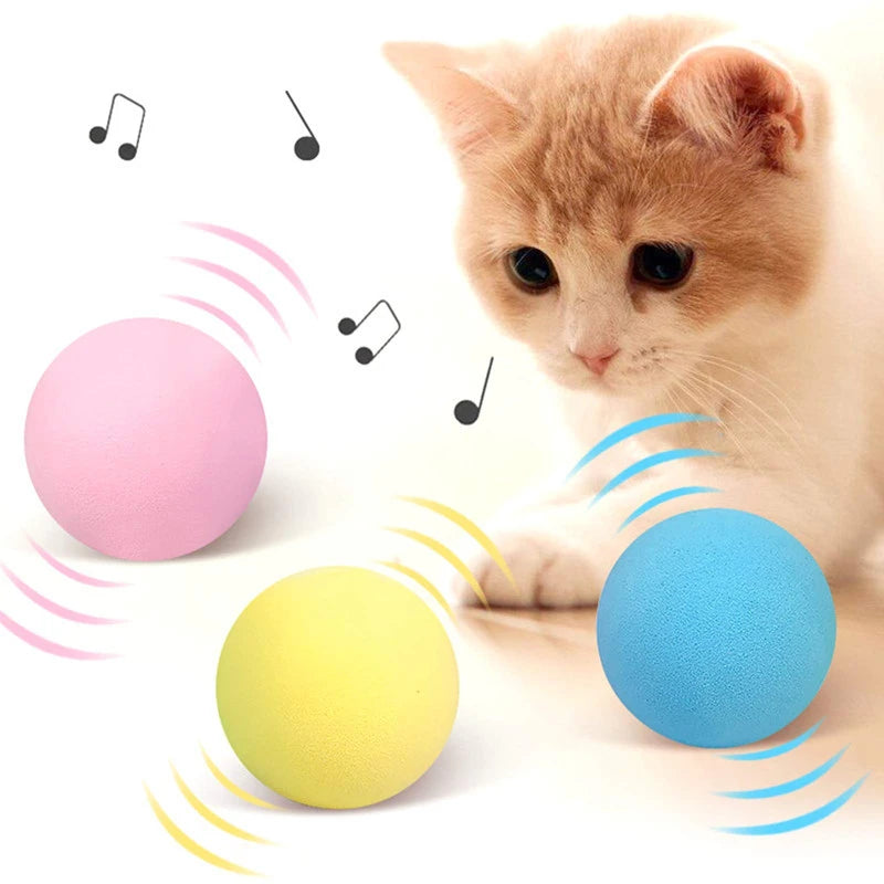 🎾 Smart Interactive Catnip Ball – Plush Electric Squeak Toy for Cats & Kittens