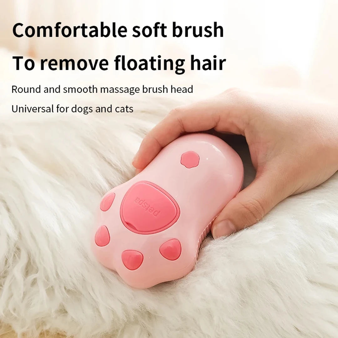 🛁 3-in-1 Electric Pet Steam Brush – Grooming, Hair Removal & Massage Comb for Cats & Dogs